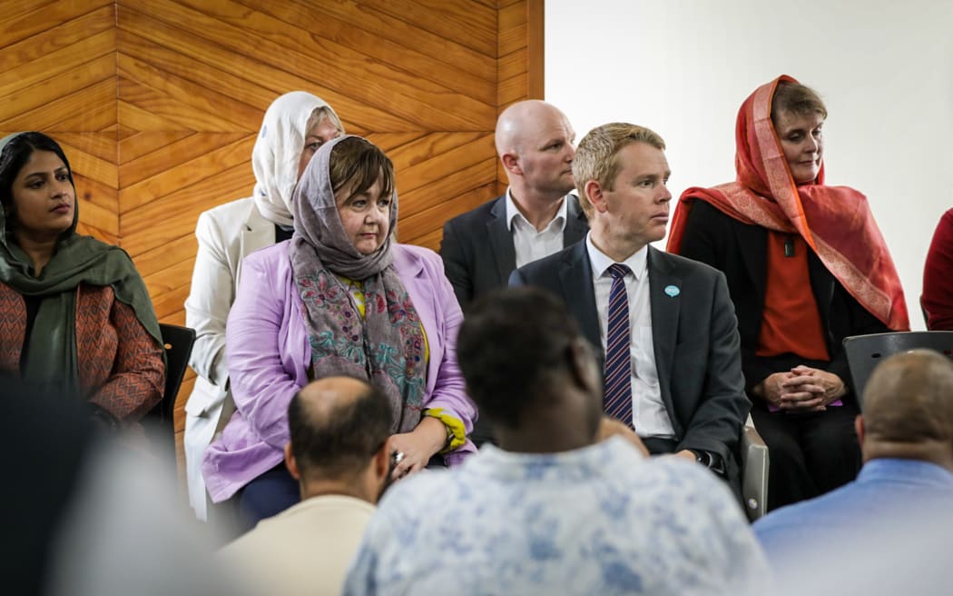 Minister Megan Woods and Prime Minister Chris Hipkins visit Al Noor to meet with the Christchurch Muslim community on 3 March, 2023.