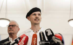 Green MP Benjamin Doyle speaks to media on 9 April 2025.