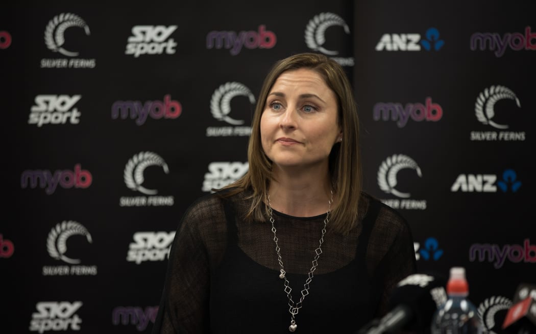 NNZ Chief Executive Jennie Wyllie at the annoucement of Noeline Taurua as the new coach of the Silver Ferns.