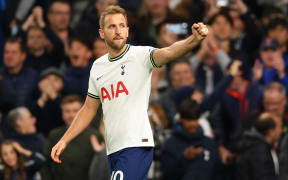 Harry Kane of Tottenham Hotspur celebrates