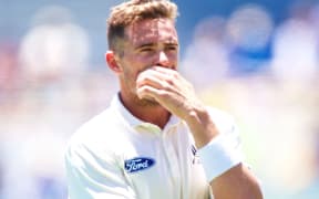 The Black Caps bowler Tim Southee during day one of the second Test against Australia.