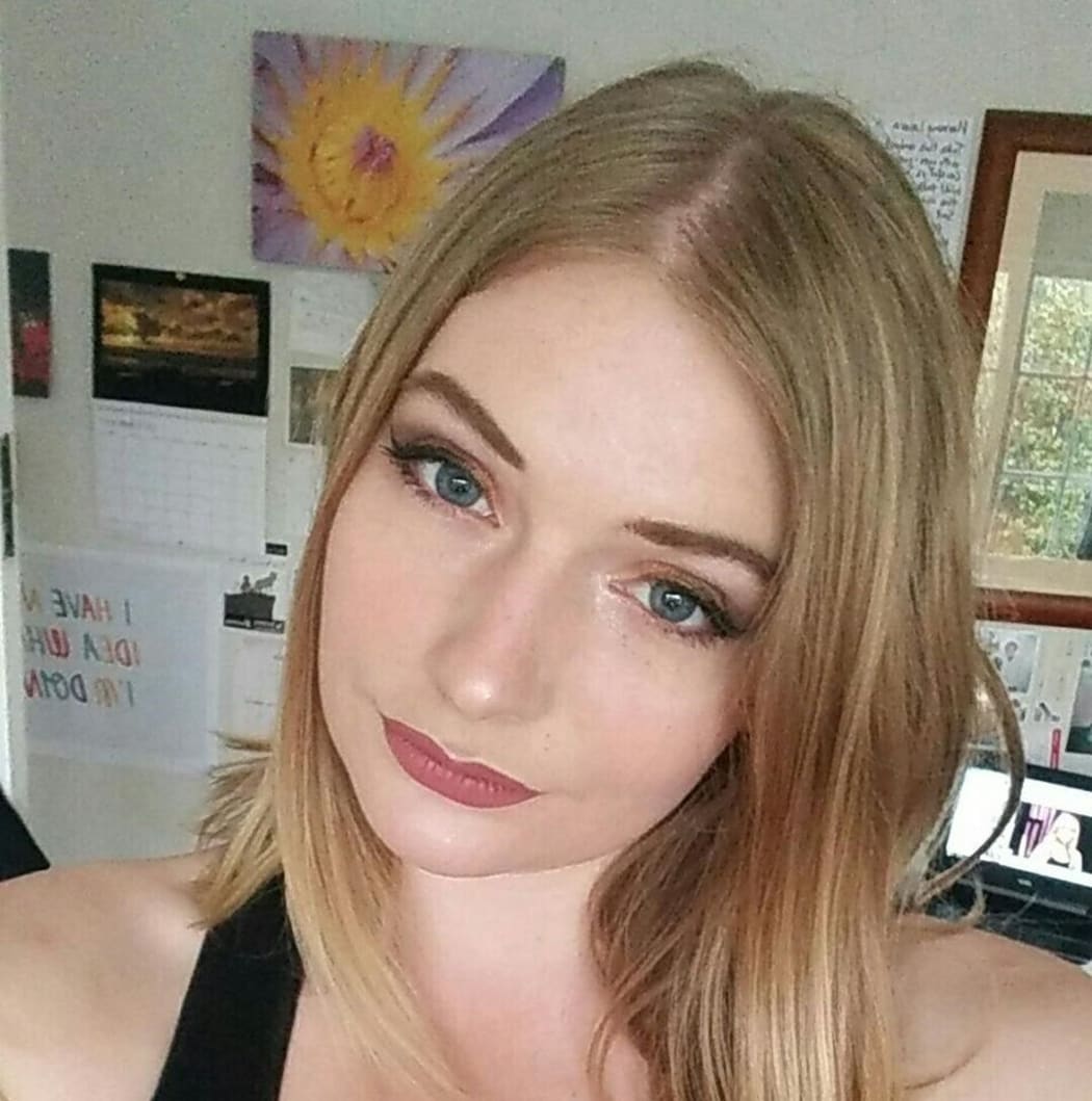 Laura Kvigstad in her room in her flat in Auckland