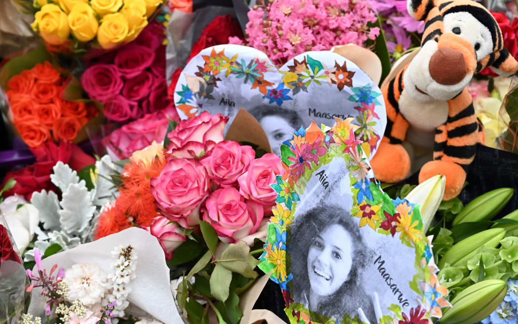 This picture shows flowers during a vigil in memory of murdered Israeli student Aiia Maasarwe in Melbourne on January 18, 2019.