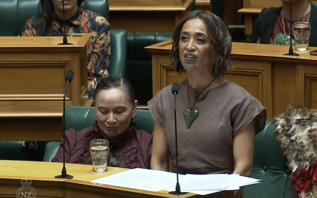 Parliament has been temporarily suspended after a haka broke out in the public gallery following Te Pāti Māori MP Oriini Kaipara's maiden speech.