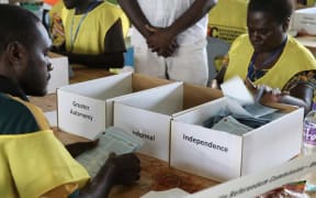 Counting the votes in Bougainville's independence referendum, December 2019