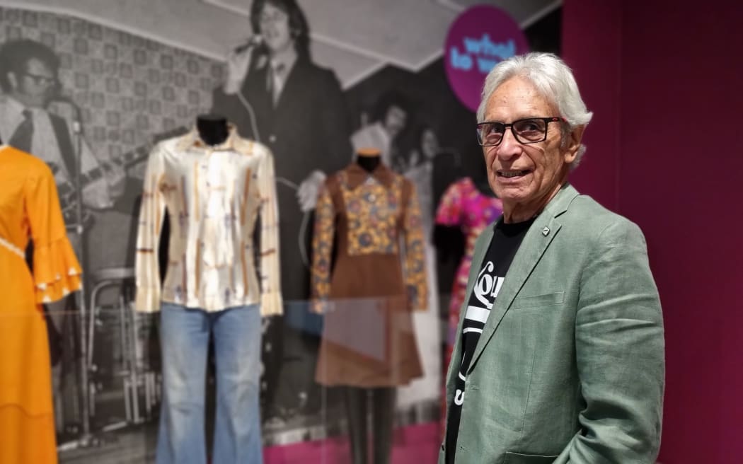 John Paki Paki with the shirt he wore for a 1970s TV appearance.