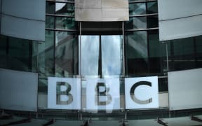 A BBC sign outside the BBC headquarters in Portland Place, London on July 2, 2020.