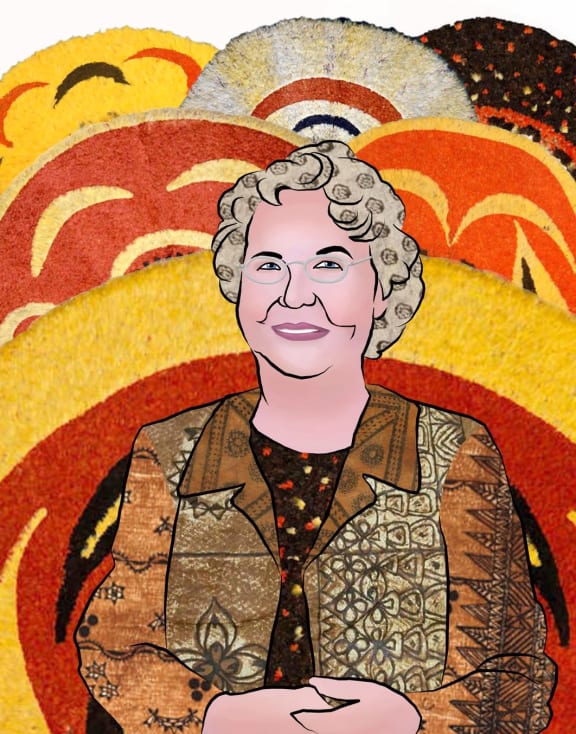 A portrait of Adrienne Kaeppler,