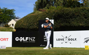 Jeffrey Guan of Australia during the 103rd New Zealand Open in Arrowtown, 2024.