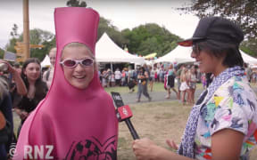Yadana Saw and a whoopie cushion at WOMAD 2018