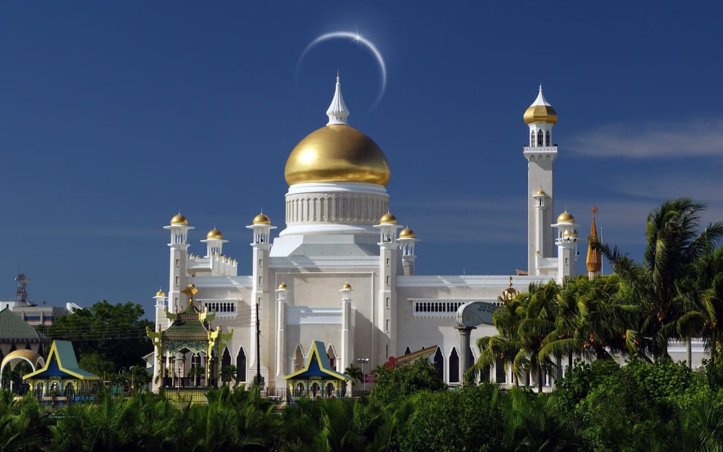 Brunei. The Sultan Omar Ali Saifuddien Mosque