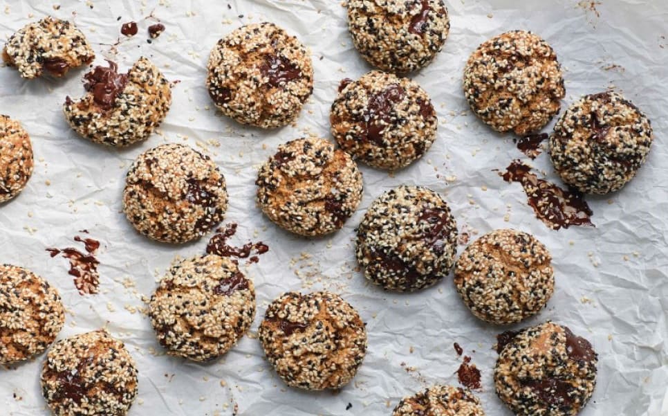 Tahini choc chip cookies by Melissa Hemsley