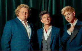 The hosts of the podcast Handsome