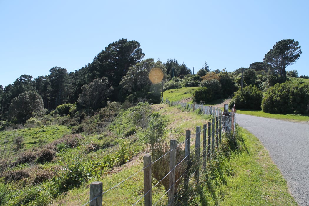 The road leading up to the prison. Under current concept plans, houses would be built on either side.