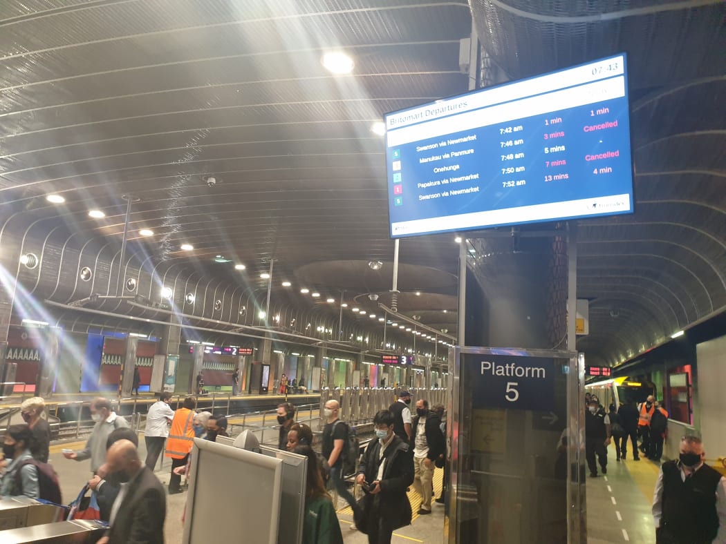 Trains are still running between Britomart and Ōtāhuhu at a 20 minute frequency.