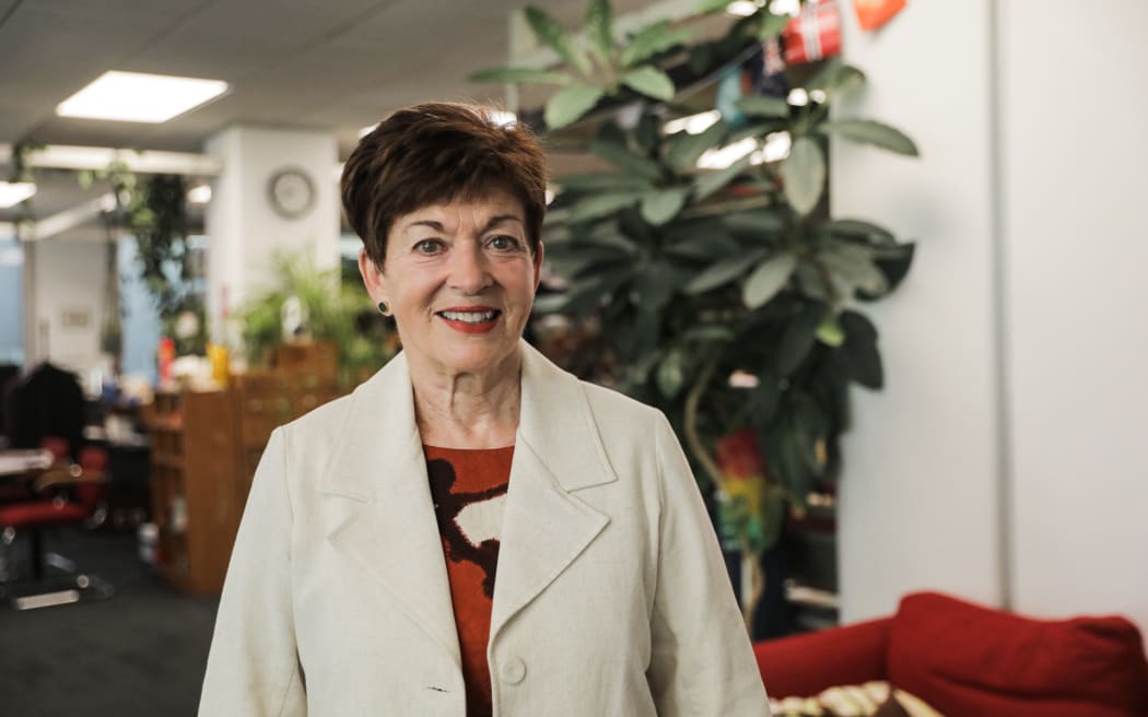 Portrait of Dame Pasty Reddy in the RNZ Wellington office after being interviewed on N2N