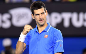 Novak Djokovic in action at the Australian Open.