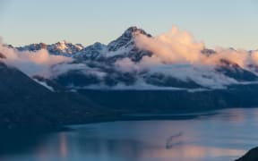 The TSS Earnslaw steam ship on Lake Wakatipu, Queenstown.
