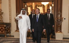 Prime Minister John Key meets with Crown Prince Mohammed bin Zayed bin Sultan Al Nahyan in Abu Dhabi.