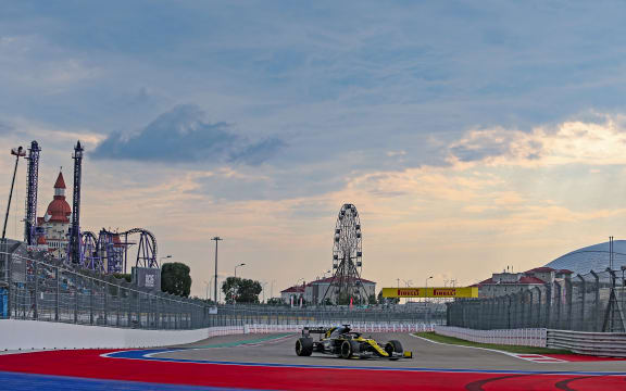 Daniel Ricciardo at the Sochi F1 grand prix.