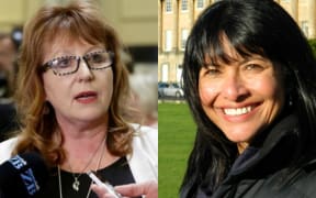 Broadcasting Minister Clare Curran and RNZ's former head of news Carol Hirschfeld .