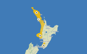 A front is expected to bring rain and a low risk of thunderstorms to western
parts of the North Island