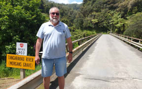 Ralph Oppermann standing at the Tangarakua Gorge.