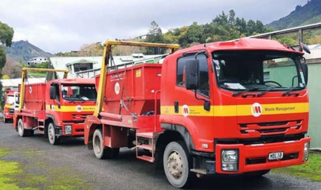 Waste Management trucks.