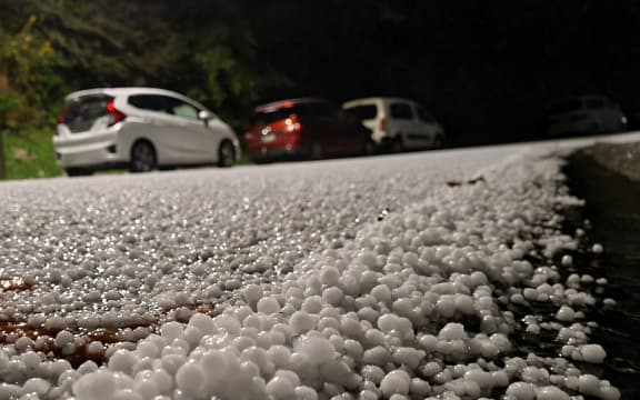 Wellington bore the brunt of heavy rain, hail, and a lightning storm on Tuesday night.