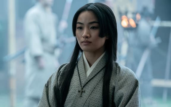 Anna Sawai as the character of Mariko in Shōgun.