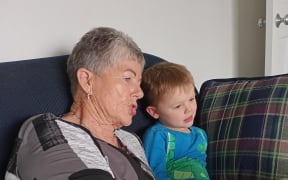 Virginia Taylor with her youngest grandson, Nickson.