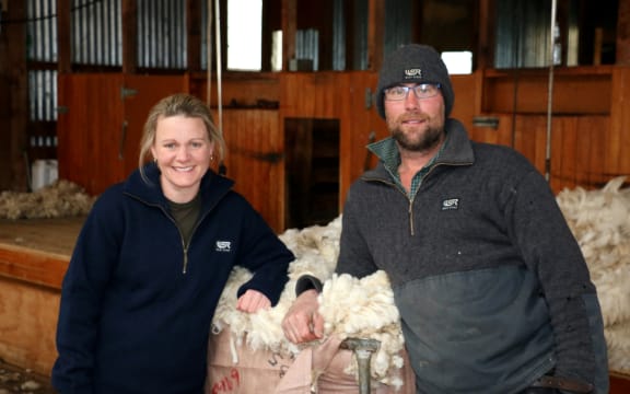 Julie and Murray wearing their West Ridge jerseys