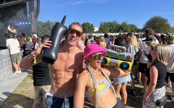 Patrons at Electric Avenue on Saturday enjoying the festivities