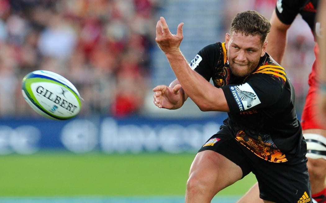 Chiefs halfback Tawera Kerr-Barlow is out for several weeks with a broken hand.
