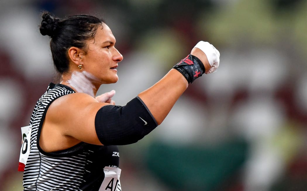 Valerie Adams. New Zealand. Athletics. Shot Put â Womenâs Qualification Round. Olympic Stadium, Tokyo, Japan, Tokyo 2020 Olympic Games. Friday 30 July 2021. Copyright photo Â© Steve McArthur / www.photosport.nz
