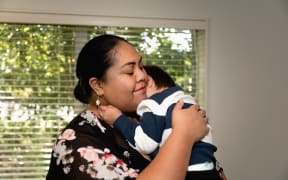 Sela Hopgood with her son