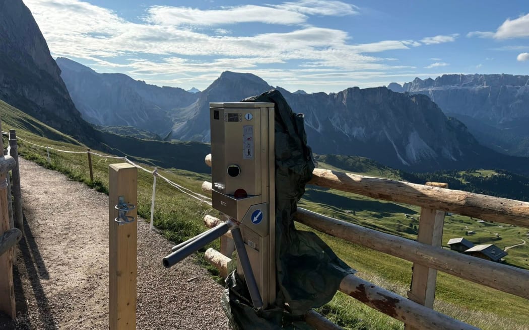 Italian landowners have installed turnstiles in the Dolomites as frustration grows with queues of tourists they say come in search of photos for Instagram.