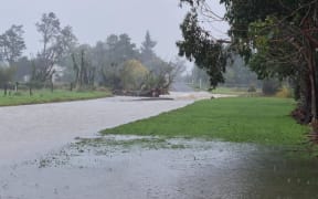 A section of a road near the Central Hawkes Bay District village of Ongaonga was washed out after heavy rain hit the region.