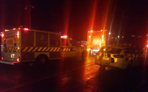 Emergency services respond to reports of a tornado in New Plymouth.