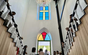 A number of Pacific leaders have attended a church service together on the eve of the 52nd Pacific Islands Forum in Sunday local time at the Avarua Cook Island's Christian Church in Rarotonga. 5 November 2023.
