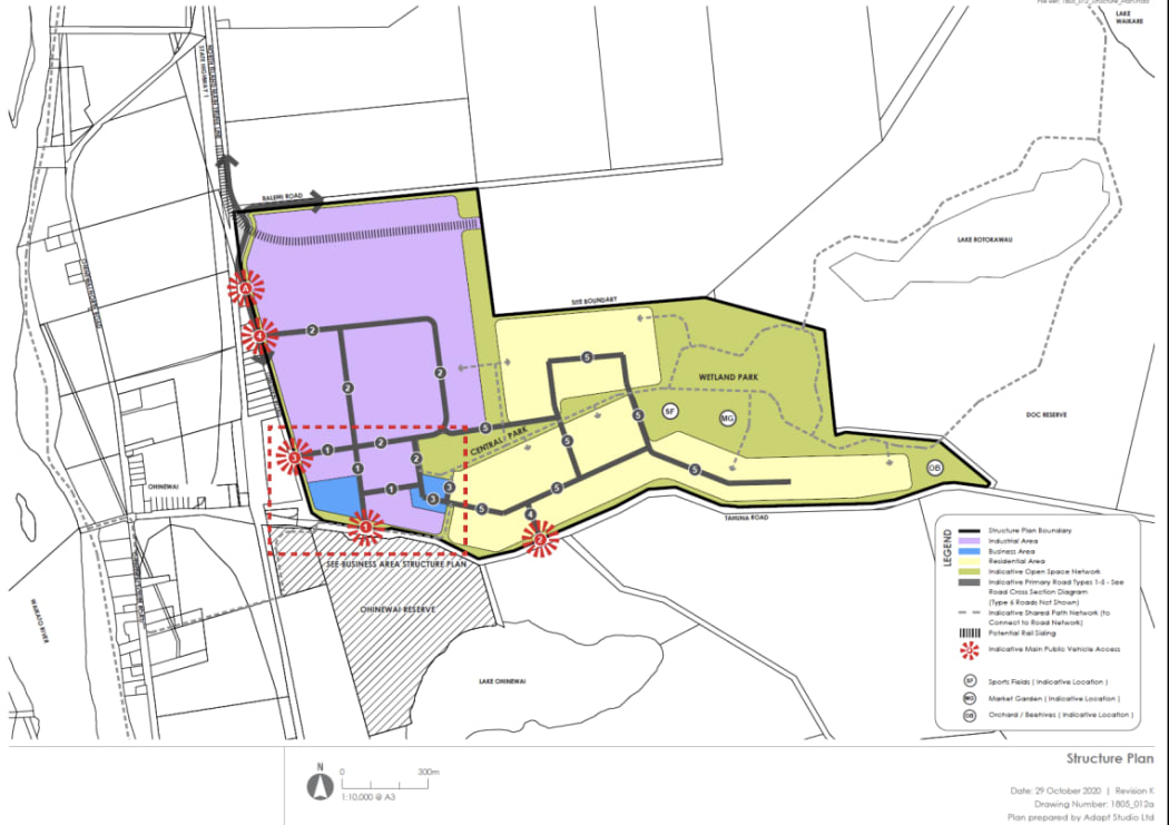 Sleepyhead's plan for a company town at Ohinewai