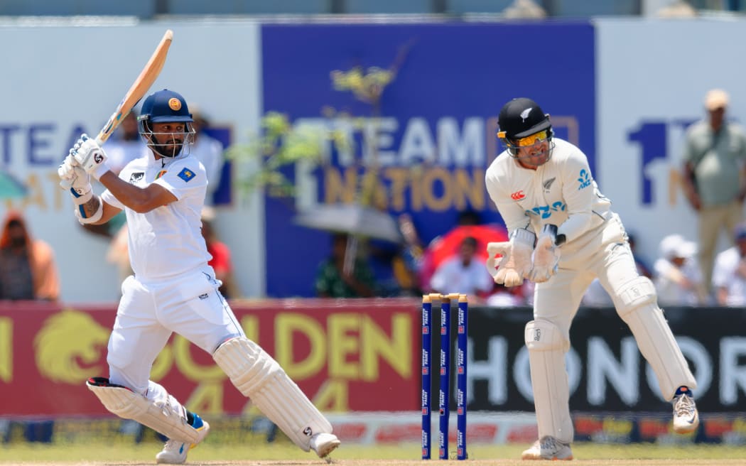 Dimuth Karunaratne.
Sri Lanka v New Zealand Black Caps. Test match cricket. Day 3 of the 1st Test match at Galle, Friday 20 September 2024.