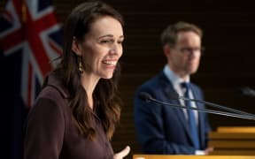 -POOL- Photo by Mark Mitchell: Prime Minister Jacinda Ardern during the post-Cabinet press conference with director general of health Dr Ashley Bloomfield, the Beehive, Parliament, Wellington. 08 November, 2021.