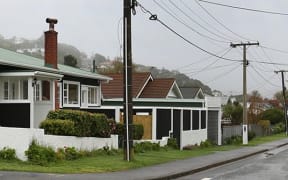 Houses, street corner.