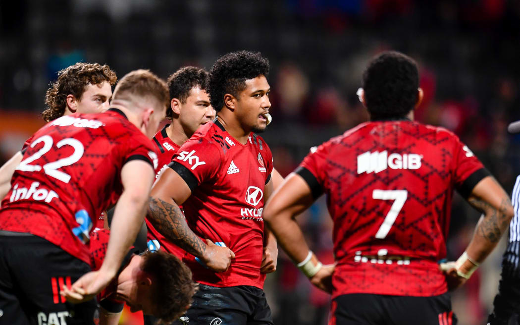 A disapointed Leicester Faingaanuku of the Crusaders after the Super Rugby Trans-Tasman match against the Force at Orangetheory Stadium, Christchurch, New Zealand, 4th June 2021.