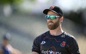 Kane Williamson preparing for a Plunket Shield game with Northern Districts, 2024.