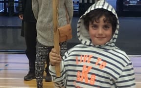 A keen skateboarder at the community board meeting.