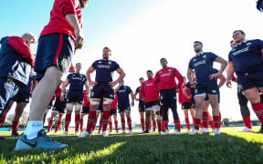 The British and Irish Lions during their Captains Run at the Linwood rugby club iN Christchurch.