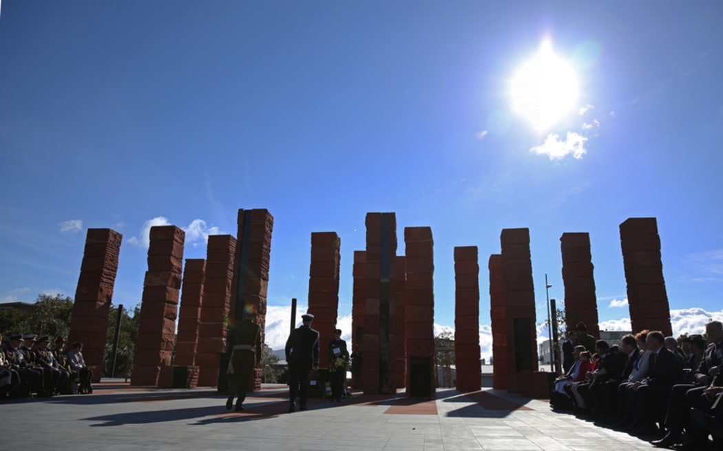 Dedication of the Australian Memorial at Pukeahu National War Memorial Park.