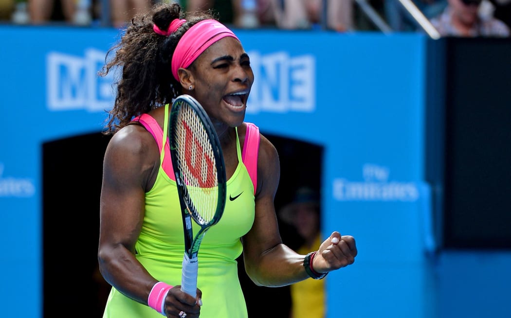 The world number one Serena Williams in action at the Australian Open.